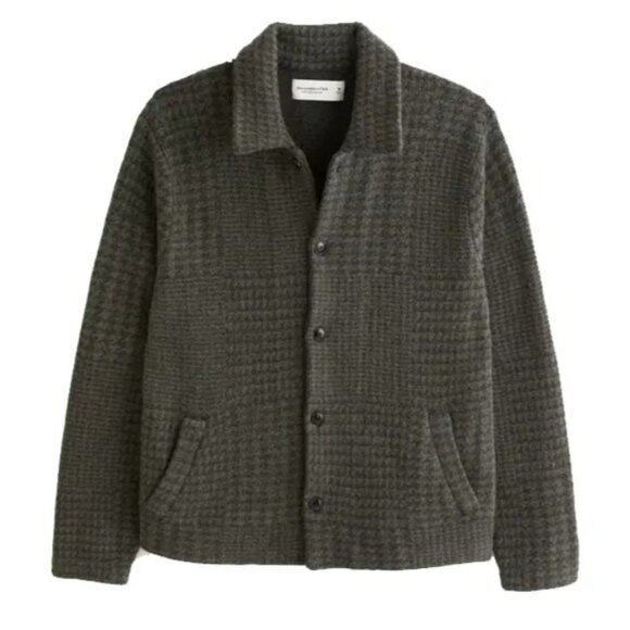 Abercrombie & Fitch Gray Checkered Jacket - Picture 1 of 7